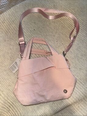 lululemon athletica Light Pink Crossbody Tote with Adjustable Strap